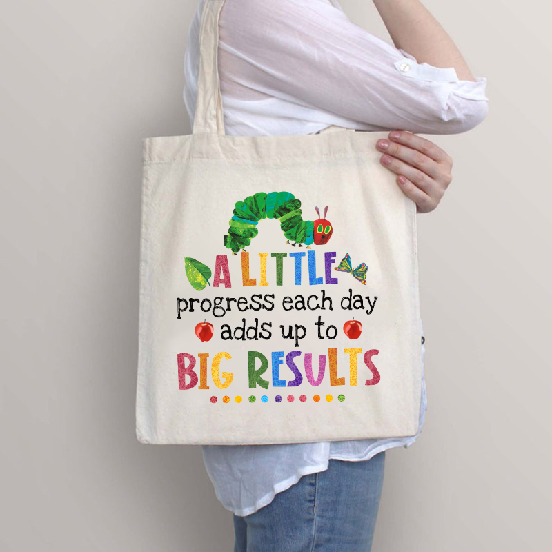 A Little Progress Adds Up To Big Results Tote Bag