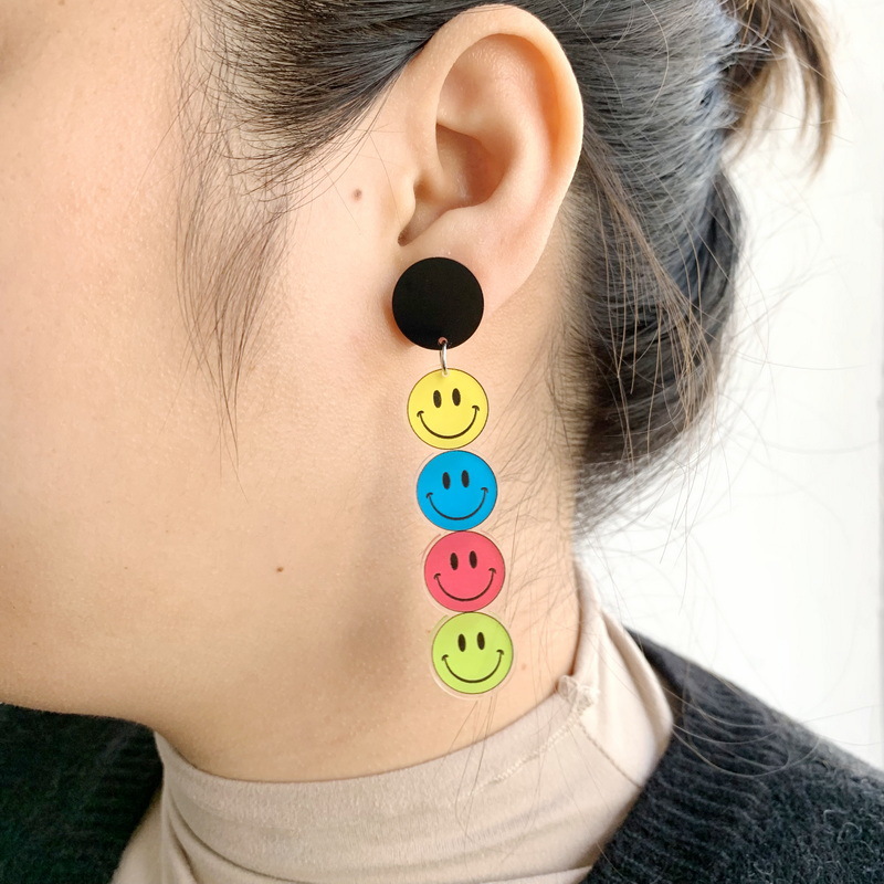 Colorful Smiles   Acrylic  Earrings