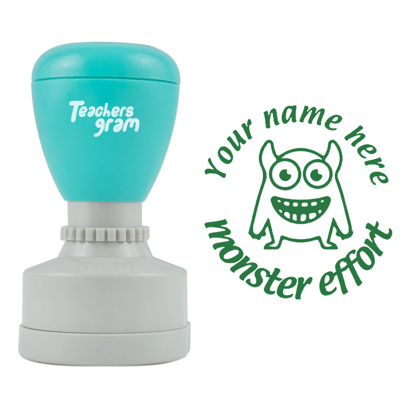 Personalisiert Monster Bemühung Lehrer Stempel
