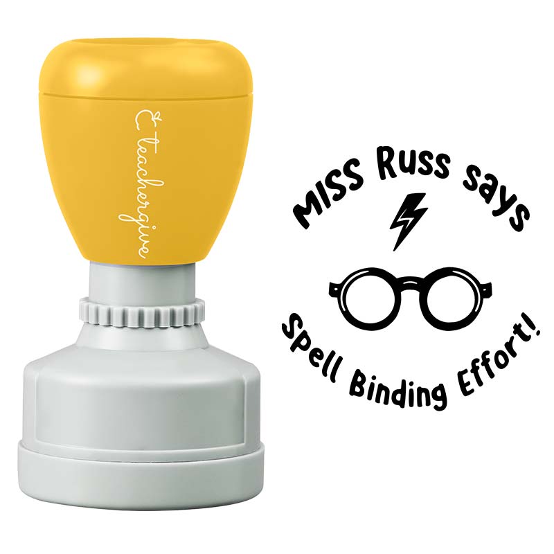 Personalized Spell Binding Effort Teacher Stamp