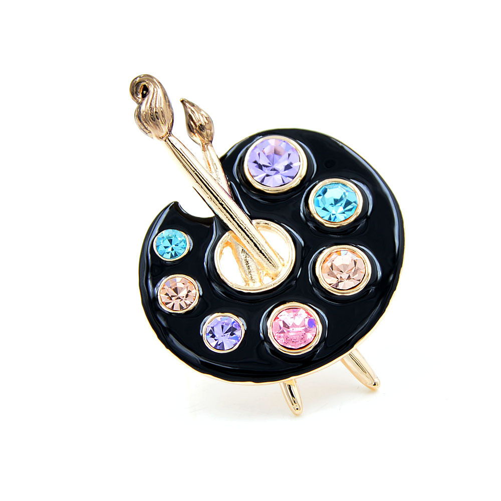 Colorful Rhinestones Pigment  Pin