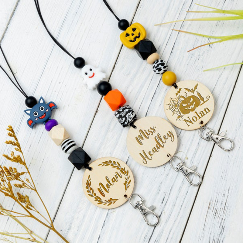 Personalized Lettering Beaded Lanyard