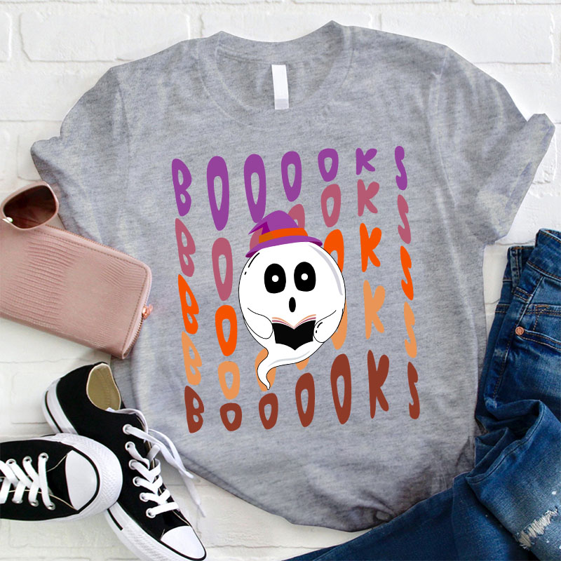Booooks Reading Halloween T-Shirt