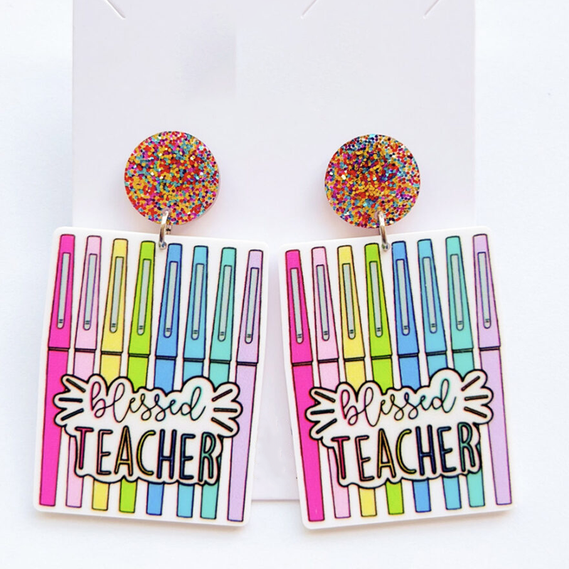 Just A Blessed Teacher Earrings
