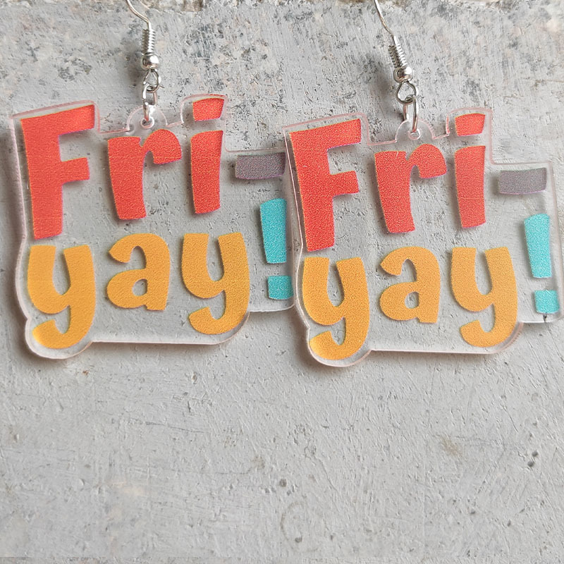Friday  Acrylic  Earrings