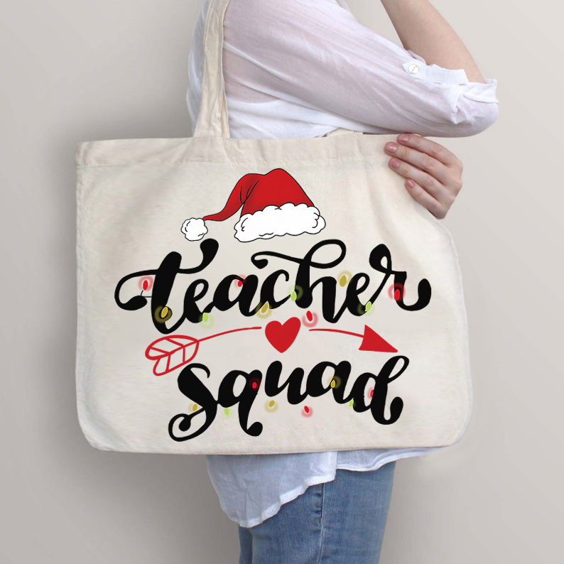Weihnachten Lehrer Tragetasche mit Reißverschluss