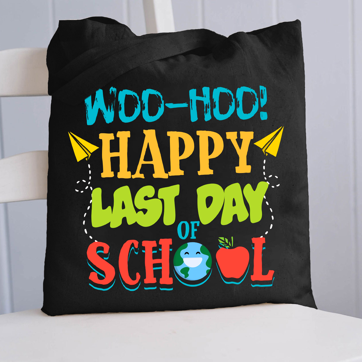 Schönen letzten Schultag Lehrer Tragetasche