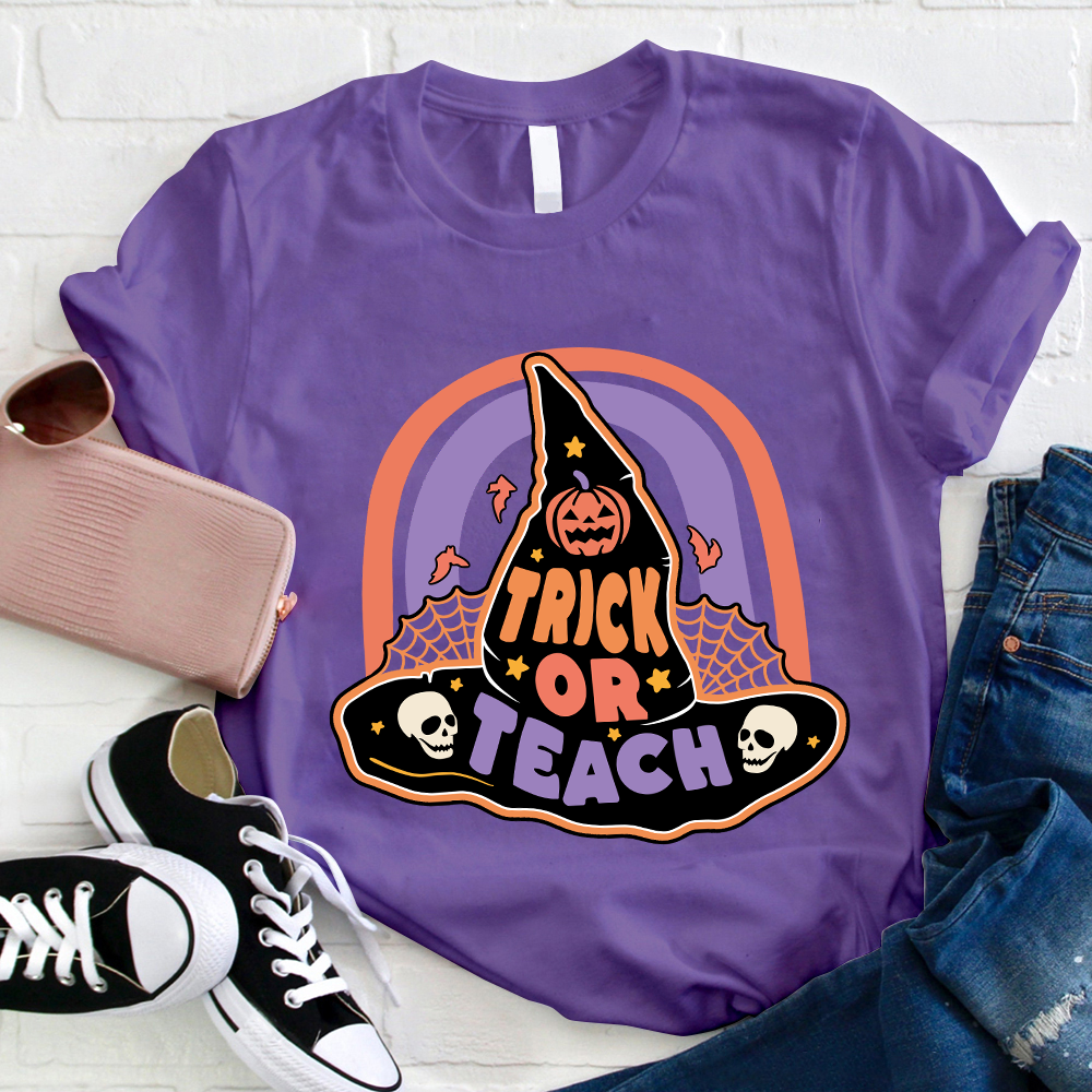 Trick Or Teach Magic Hat Teacher T-Shirt