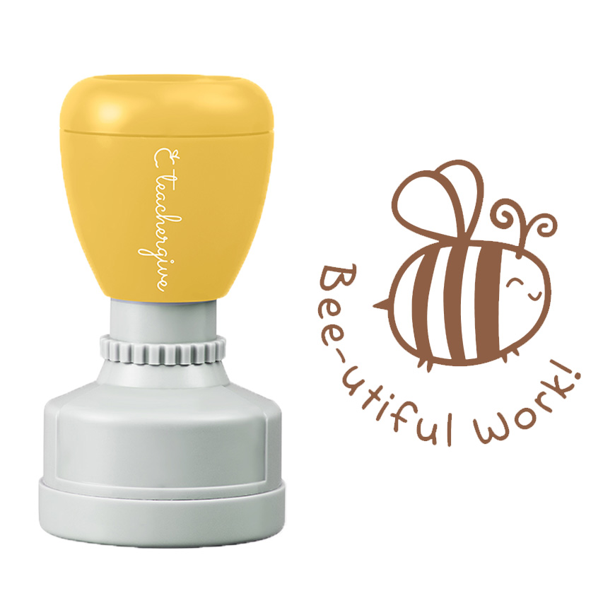 Bee Utiful Work Teacher Stamp