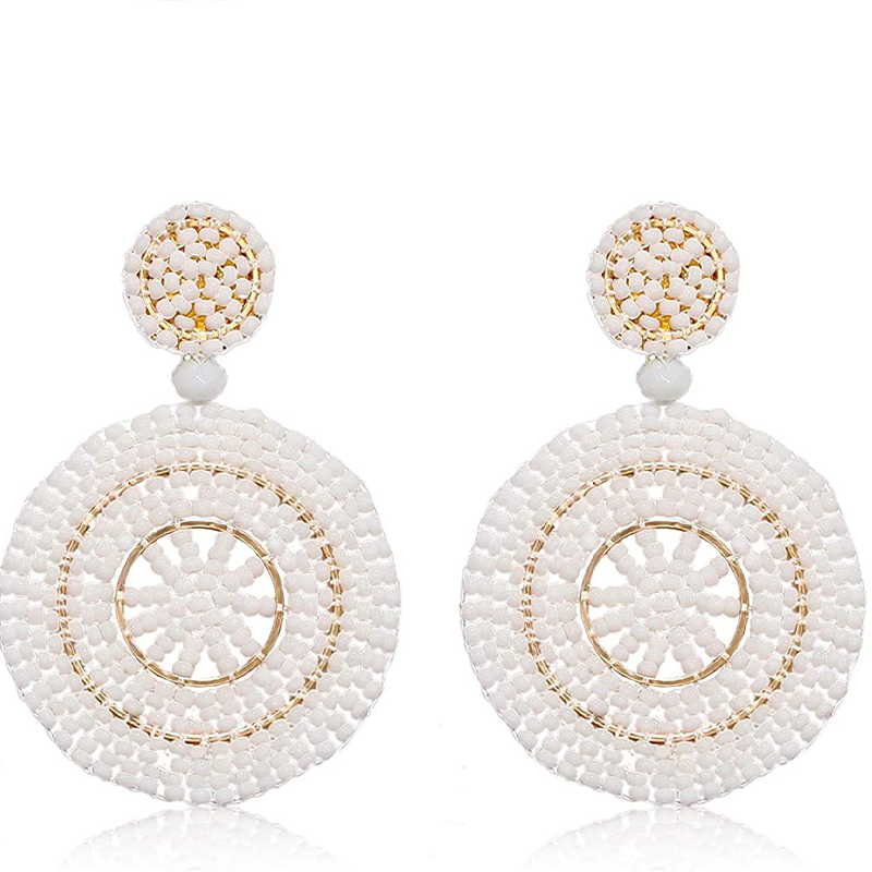 Multicolor Round Beads Earrings