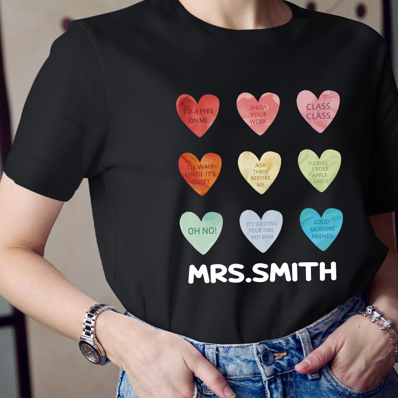 Personalized Show Your Work Teacher T-Shirt