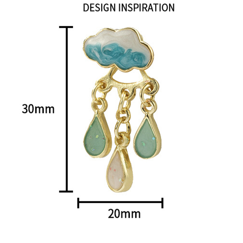 Cloud Raindrop Earrings