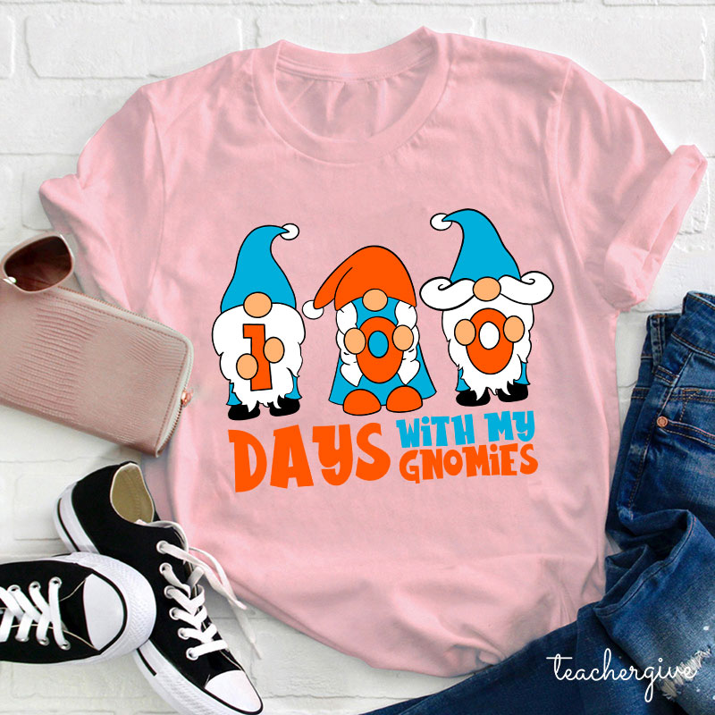 100 Days With My Gnomes Teacher T-Shirt