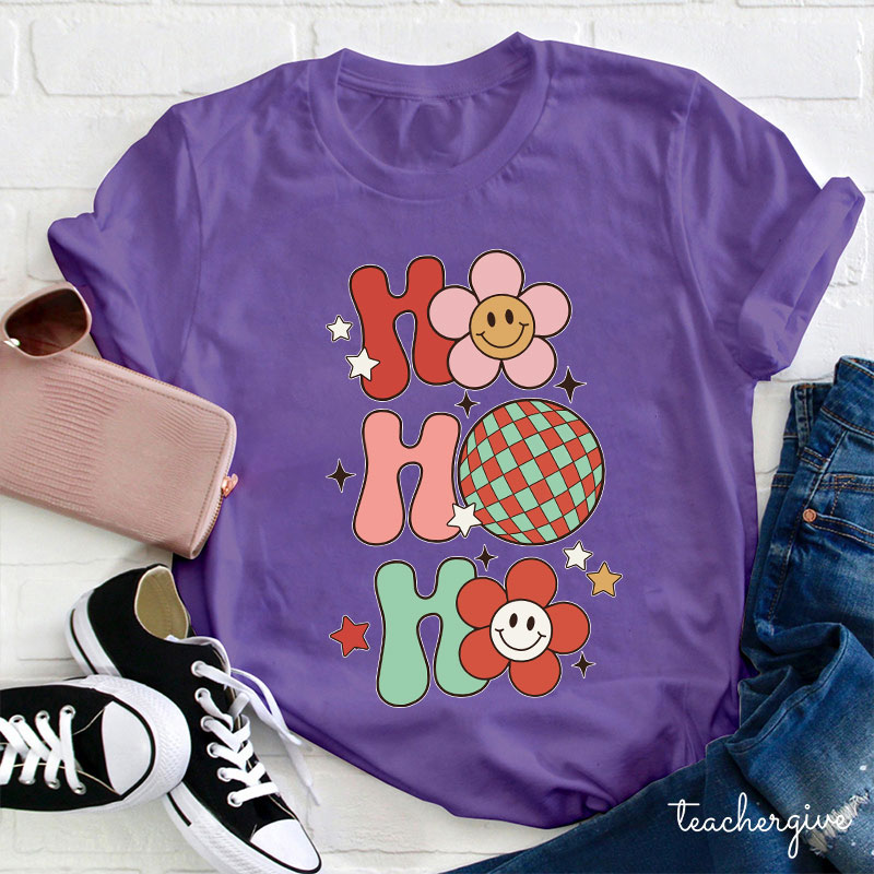 Ho Ho Ho It's Christmas Ball Time Teacher T-Shirt