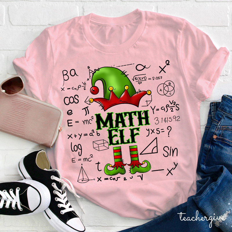 Christmas Math Elf Teacher T-Shirt