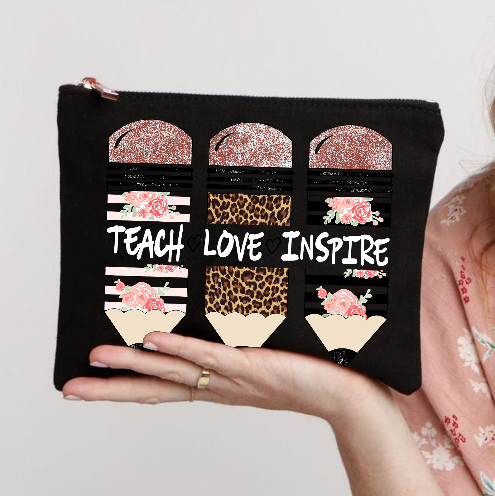 Teach Love Inspire Makeup Bag