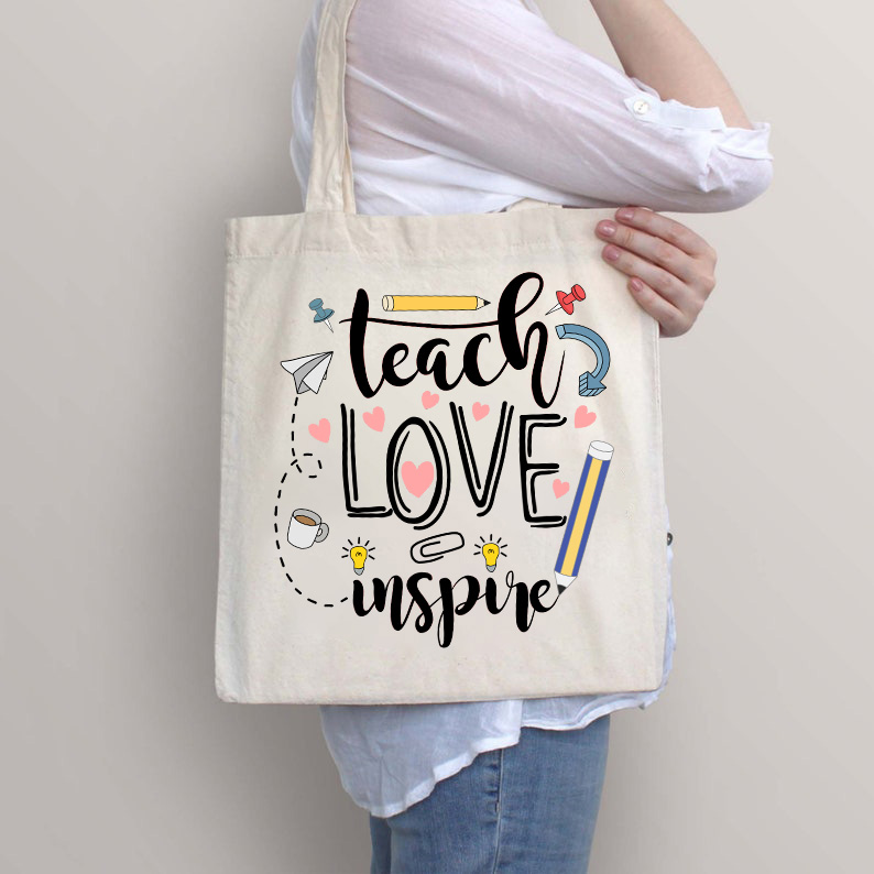 Unterrichten Liebe Inspirieren Klassisch Lehrer Tragetasche