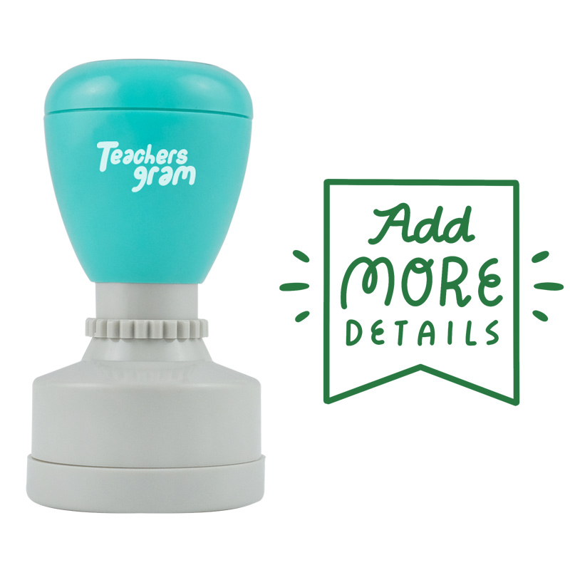 Fügen Sie weitere Details hinzu Lehrer Stempel