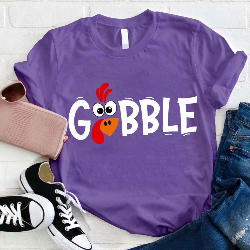 Gobble Turkey Teacher T-Shirt
