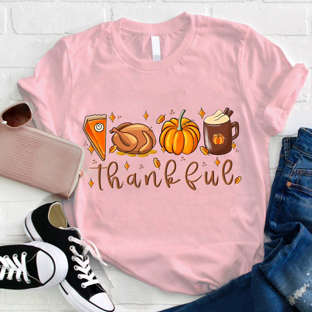Pumpkin Spice And Turkey Teacher T-Shirt