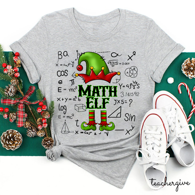 Christmas Math Elf Teacher T-Shirt