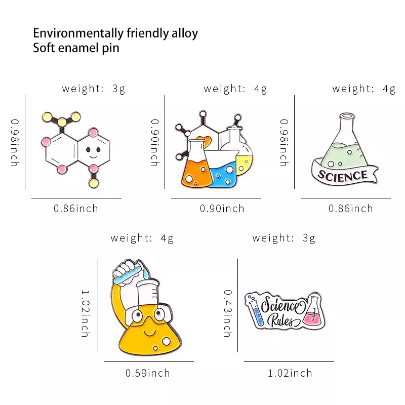 Wissenschaftliche Reihe zu experimentellen Kolbenbechern Pin-Set
