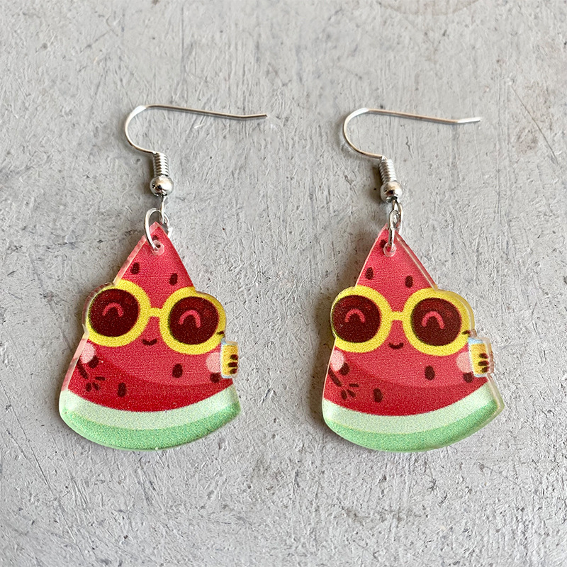 Triangle Watermelon  Earrings
