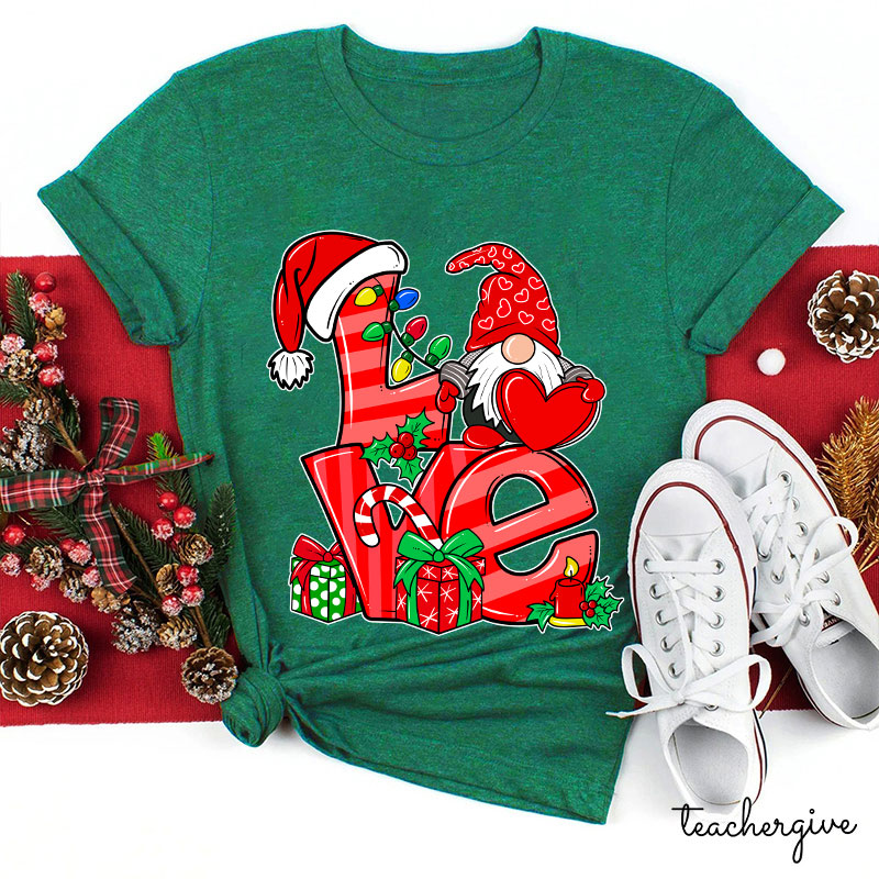 Gnomes' Loving Heart Teacher T-Shirt
