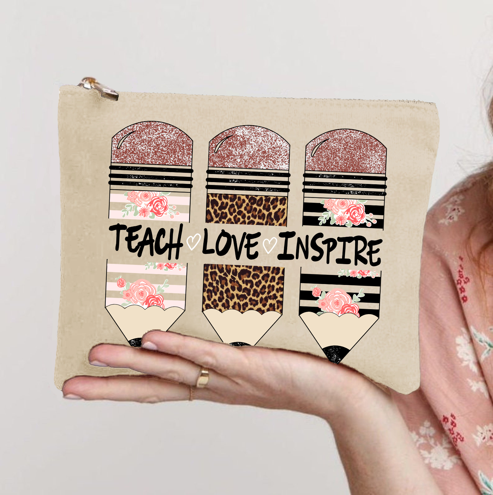 Teach Love Inspire Makeup Bag