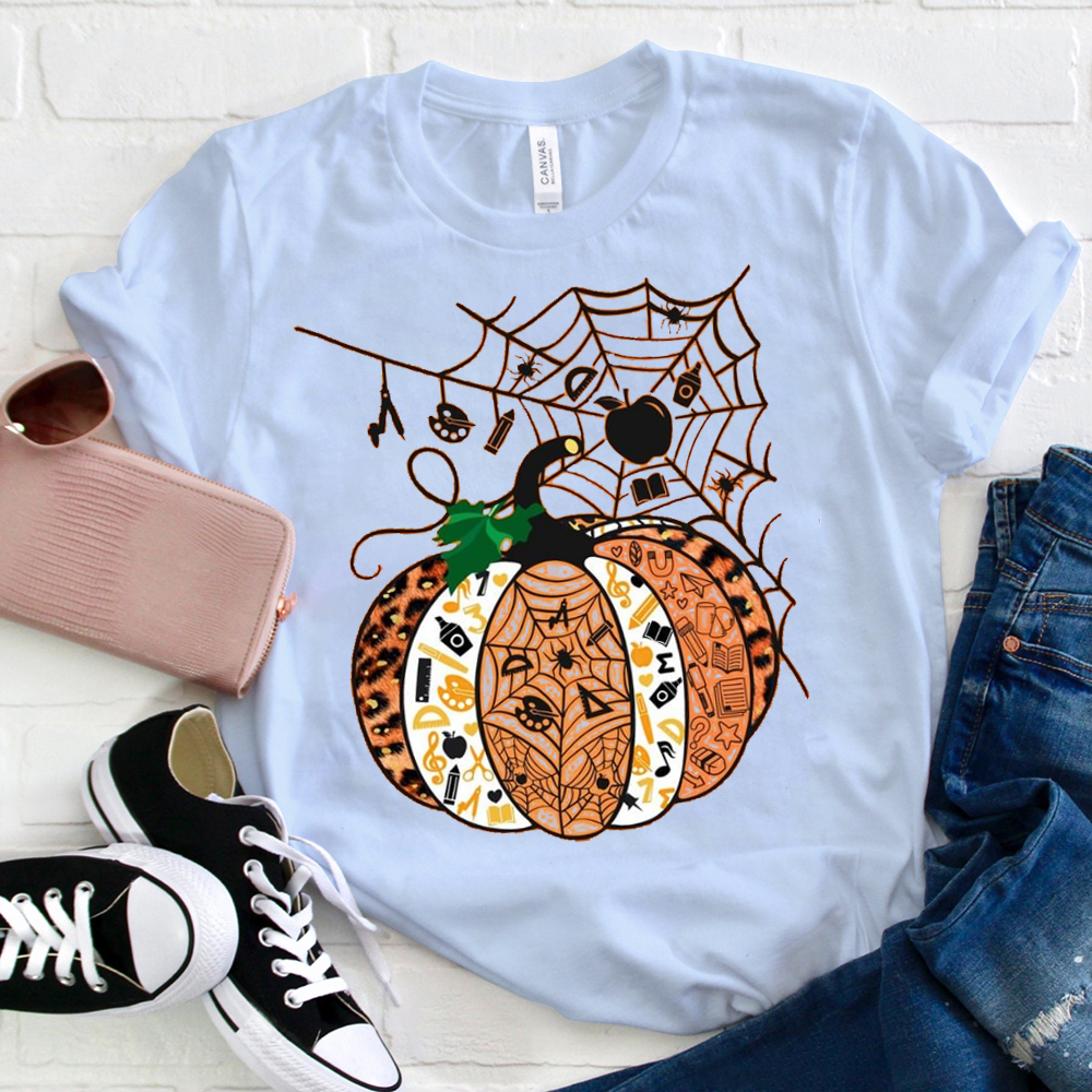 Halloween Pumpkins With Spider Webs T-Shirt
