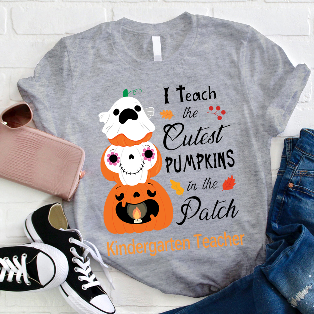 Personalized I Teach The Cutest Pumpkins In The Patch Pumpkin Lamp T-Shirt