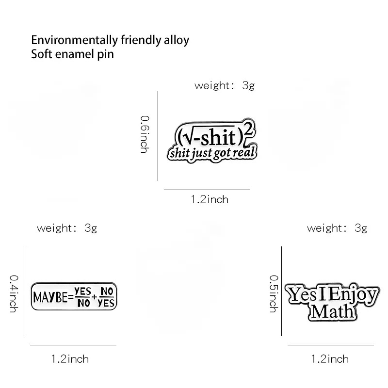 Mathematischer Gleichungen Pin-Set