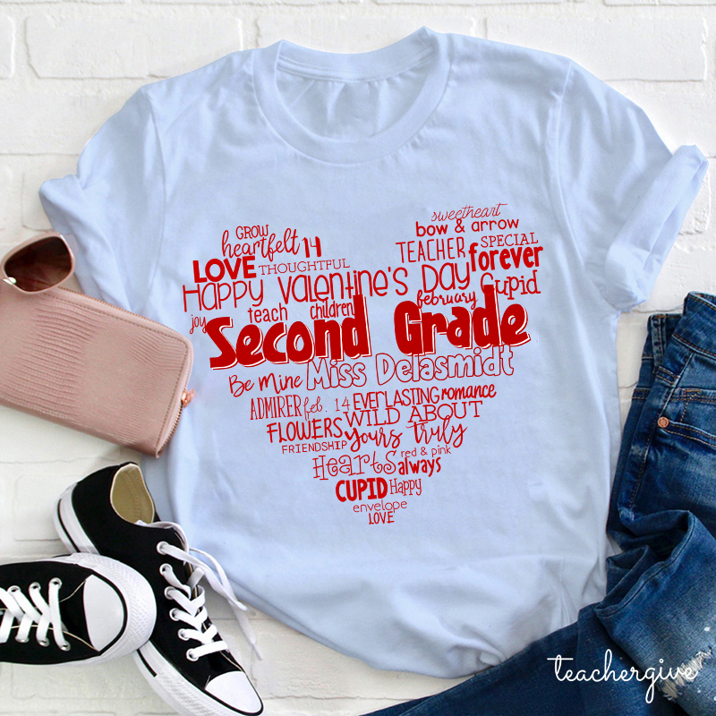 Personalized Teacher's Valentine's Day Teacher T-Shirt