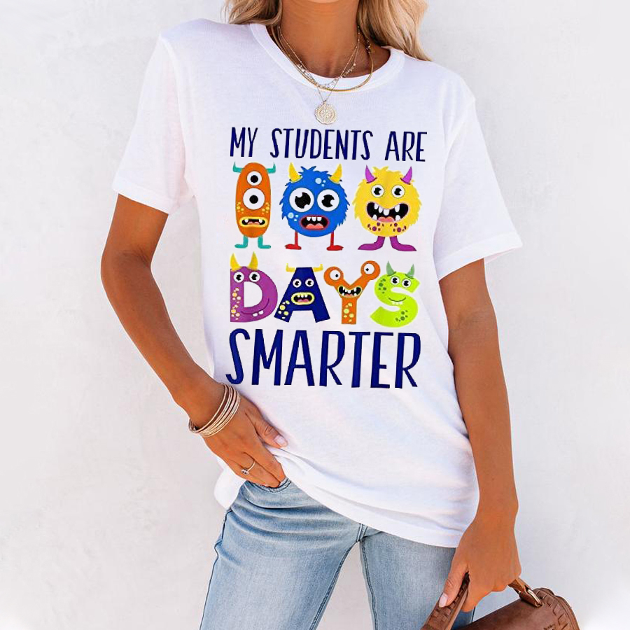 Meine Schüler sind 100 Tage lang smart Lehrer T-Shirt