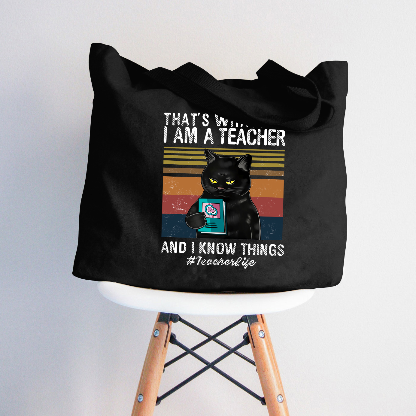 Ich bin Lehrer Tragetasche mit Reißverschluss ​