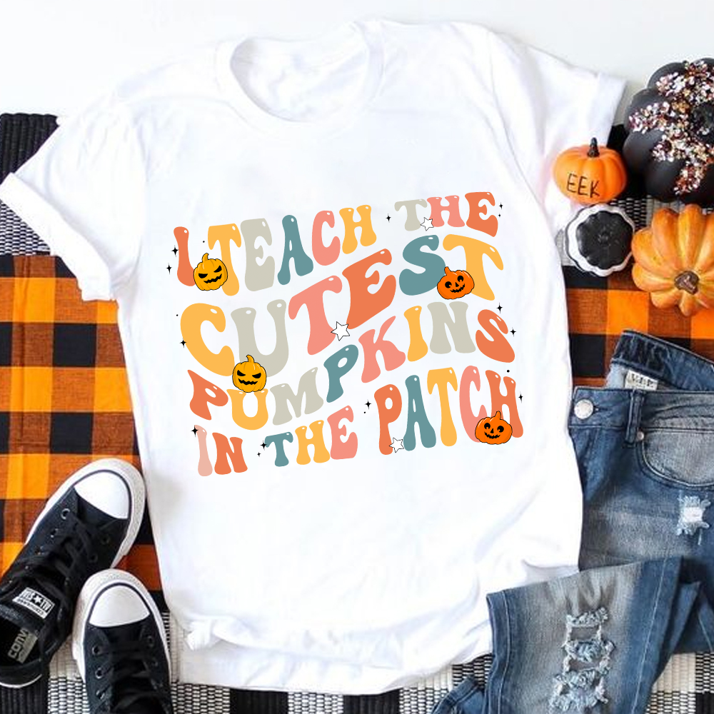 Sparkling Stars I Teach The Cutest Pumpkins In The Patch T-Shirt