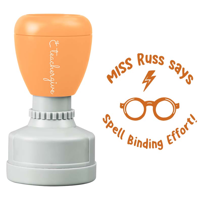 Personalized Spell Binding Effort Teacher Stamp