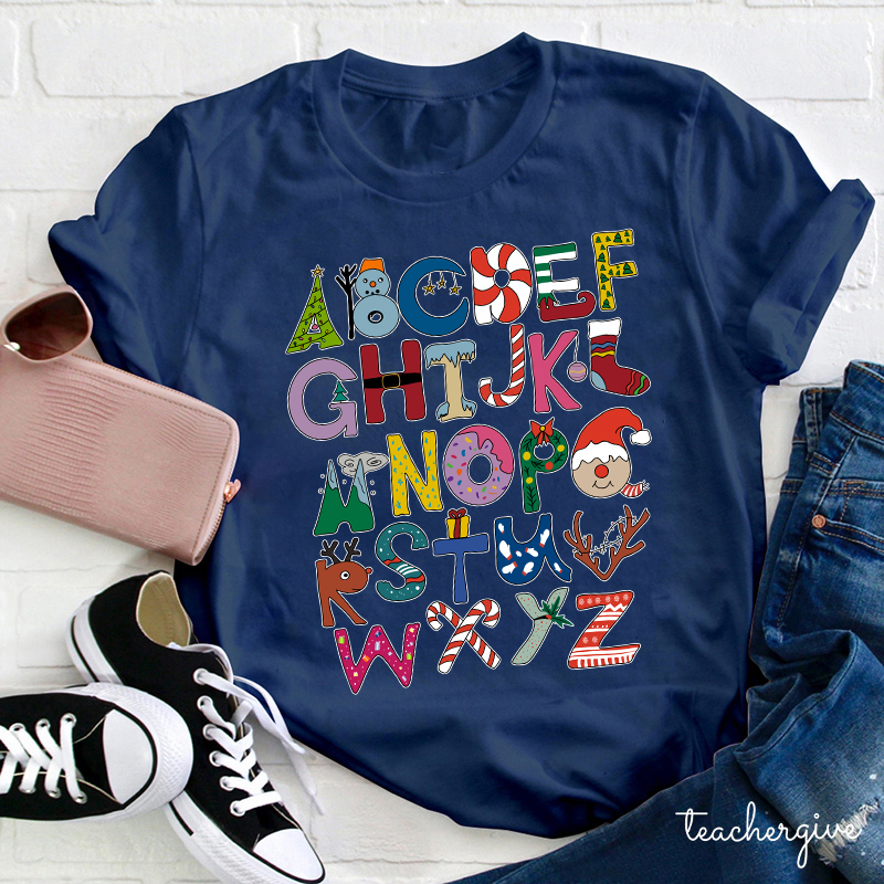 Christmas Alphabet Teacher T-Shirt