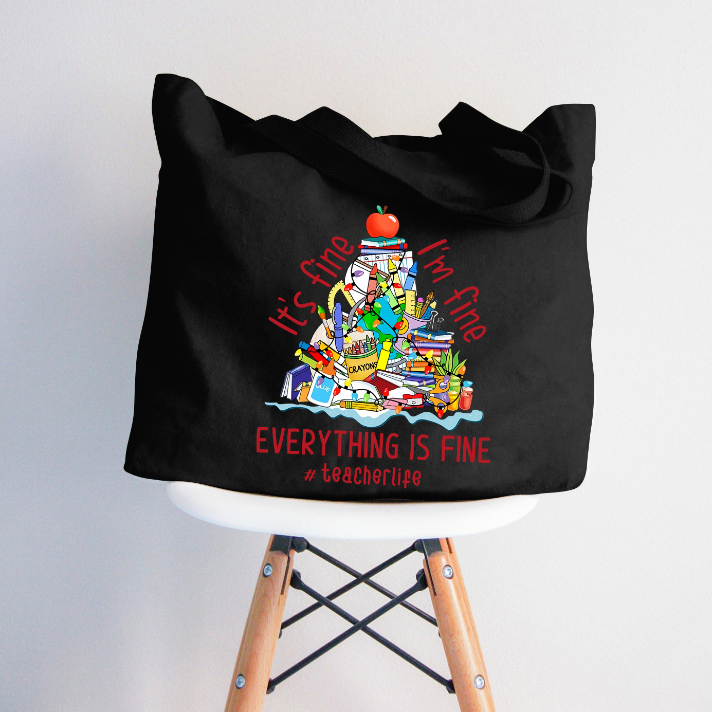 Mir geht es gut, alles ist gut Lehrer Tragetasche mit Reißverschluss