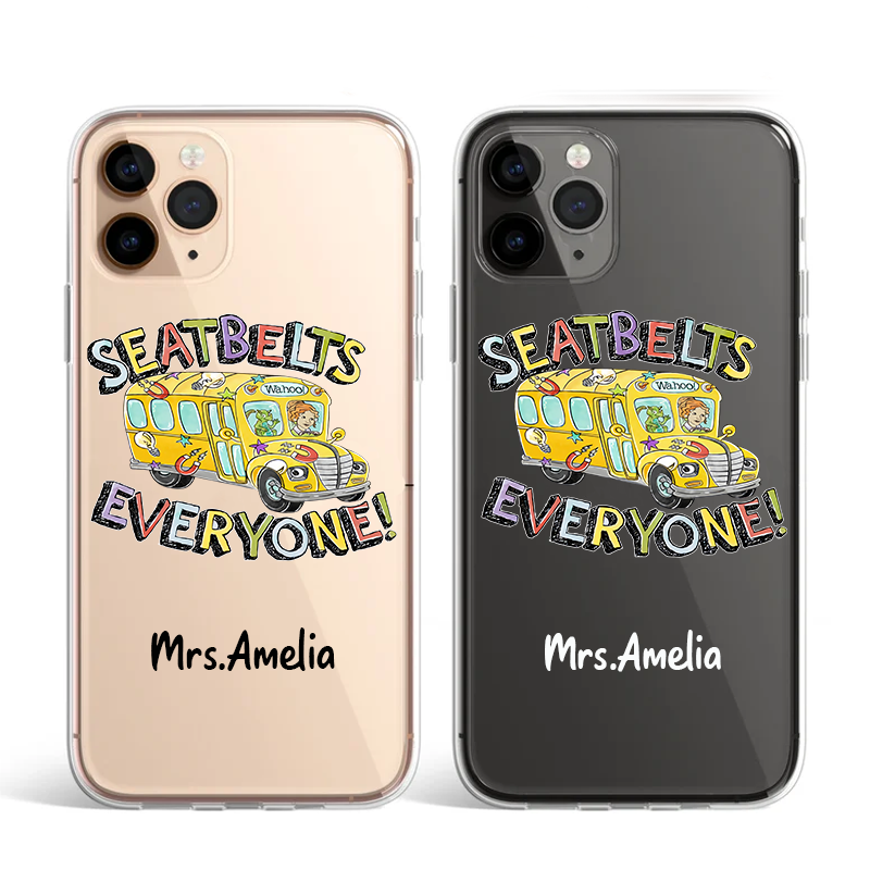 Personalized iPhone 13 Series Seatbelts Everyone Soft Gel TPU Case