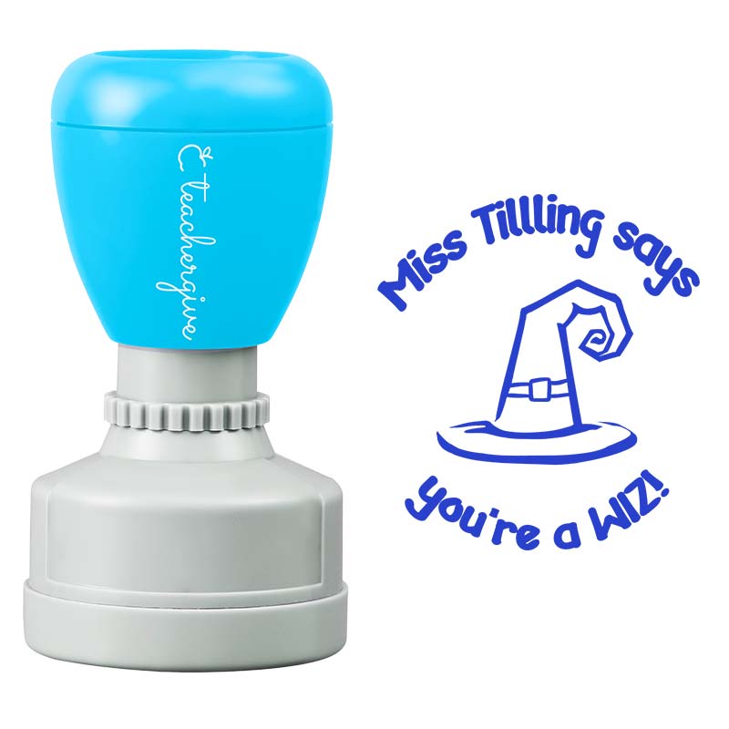 Personalized You'are Wiz Teacher Stamp