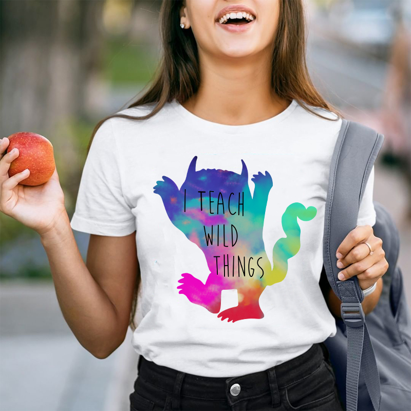 I Teach Wild Things Monster Teacher T-Shirt