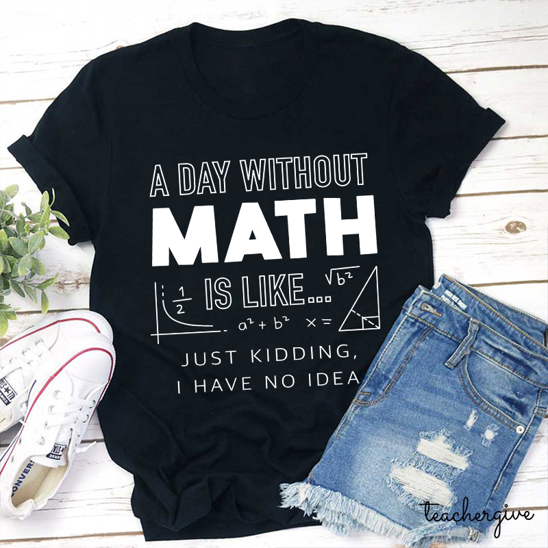 A Day Without Math Is Like T-Shirt
