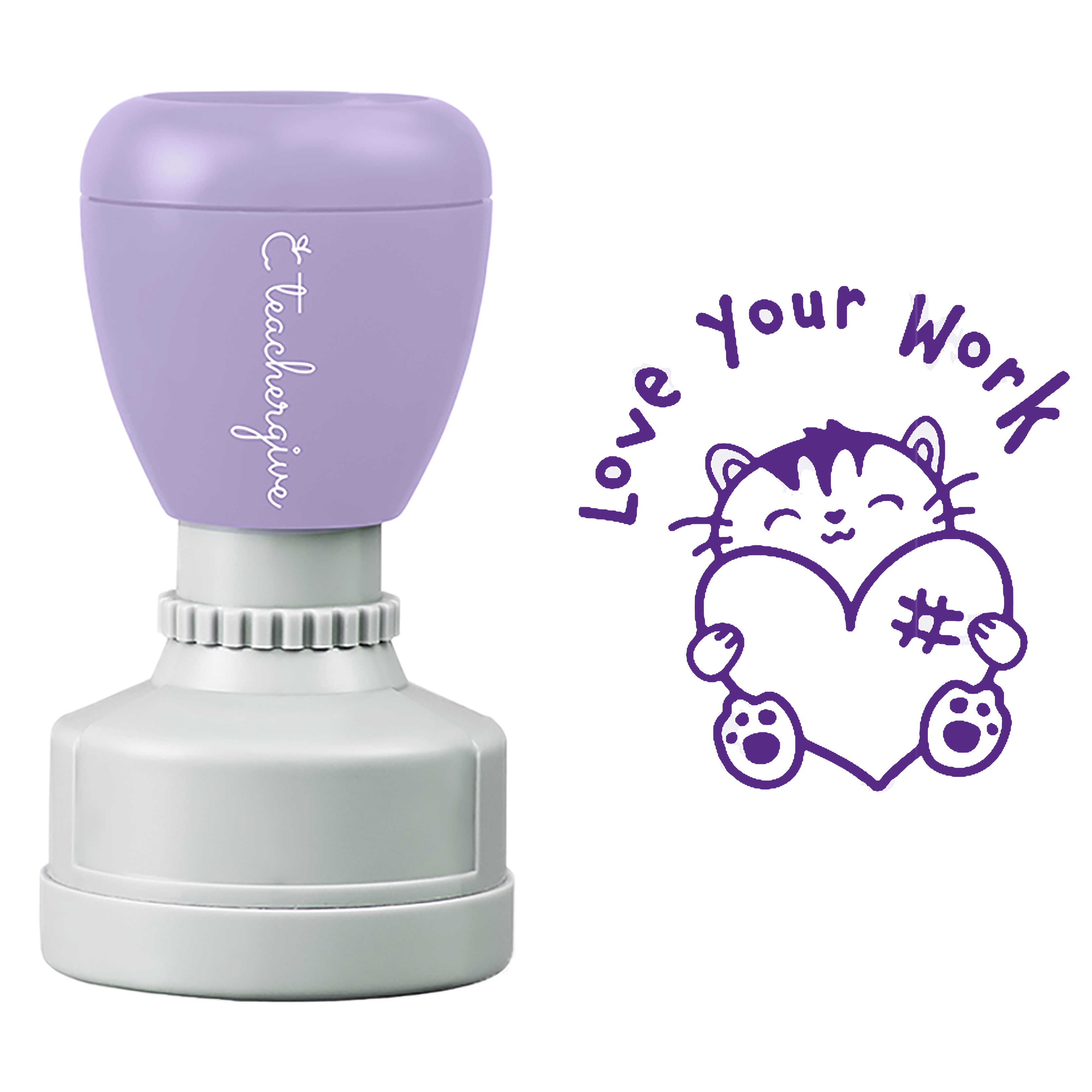 Love Your Work Cat Teacher Stamp