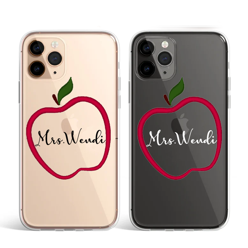 Personalized iPhone 13 Series Apple Teacher Name Soft Gel TPU Case