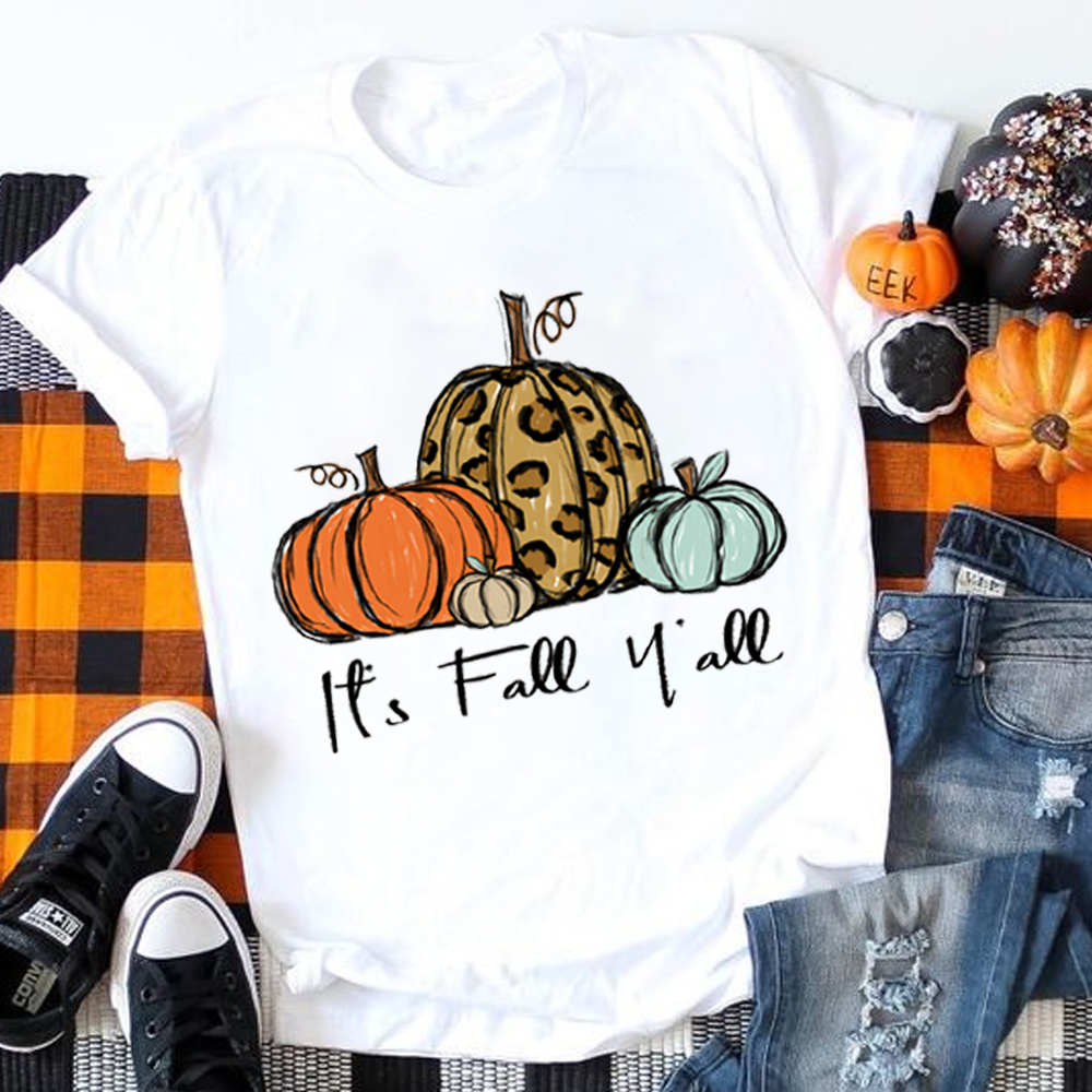 It's Fall Y'all Pumpkin Teacher T-Shirt