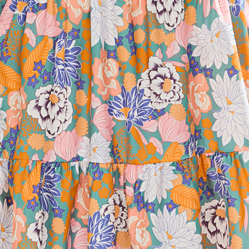 Sea Of Flowers Multicolor Dress