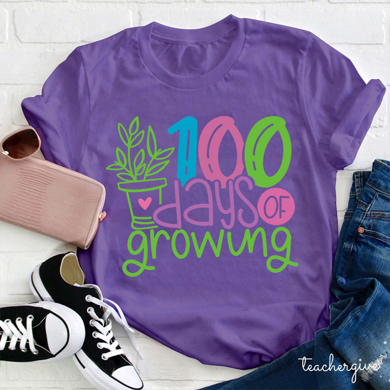 100 Days Of Growing Teacher T-Shirt