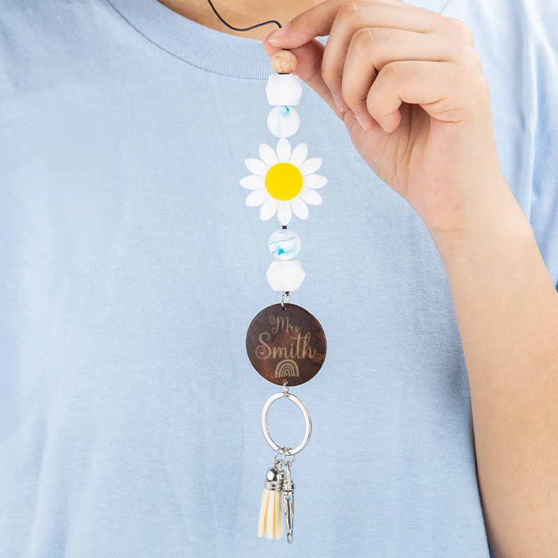 Personalized Sunflower Lanyard