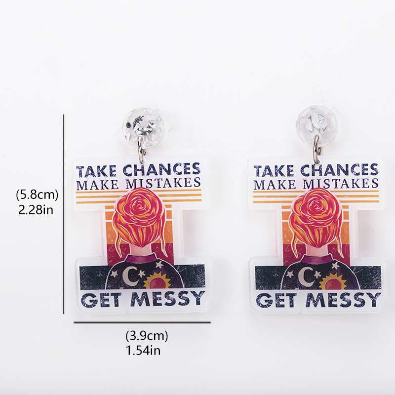 Back View Acrylic Earrings